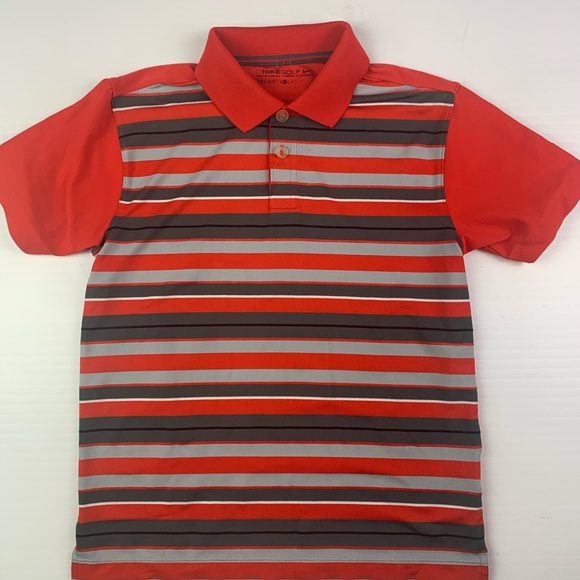 NIKE GOLF Dri Fit Boys Polo Shirt Sz S Multicolor - Picture 2 of 8